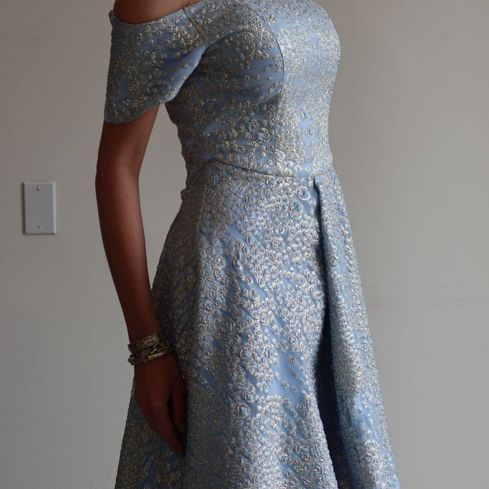 John Paul Ataker 1169-2883 Off the Shoulder High-Low